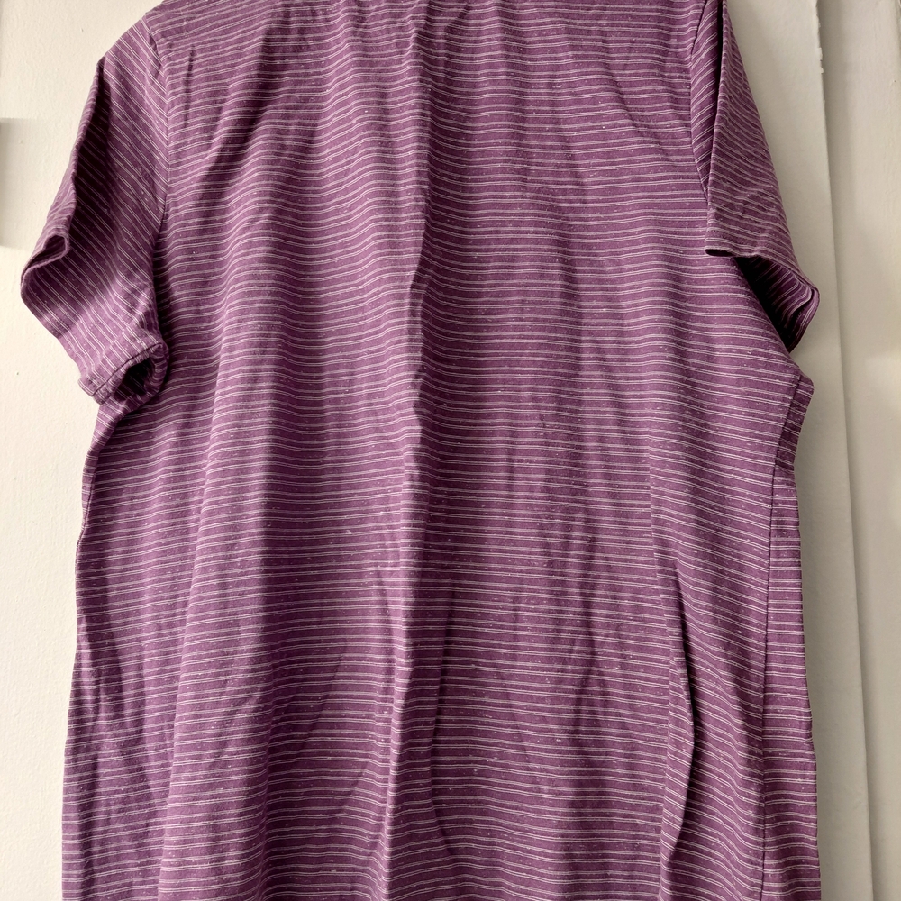 Croft & Barrow Purple Striped Short Sleeve Tee 1X - Picture 2 of 2